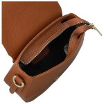 Trendy dámská kožená crossbody kabelka Antigona, koňaková