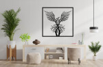Strom života fénix dekorace na zeď Rozměr (cm): 39 x 37, Dekor: Černá