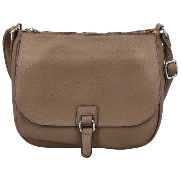Trendy dámská koženková crossbody kabelka Grácie, khaki
