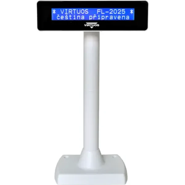 Virtuos FL-2025MB bílá / Zákaznický displej / LCD / 2x20 znaků / USB (EJG0005)