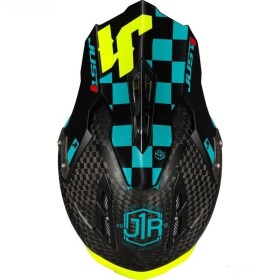 Kšilt Just1 J12 Pro Racer Carbon modrý - uni