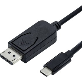 Roline USB-C® / DisplayPort kabelový adaptér USB-C ® zástrčka, Konektor DisplayPort 2.00 m černá 11.04.5846 Kabel pro displeje USB-C®