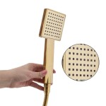 Erga Goba, sprchová souprava s termostatickou baterií a dešťovou hlavicí 25x25 cm, zlatá lesklá, ERG-YKA-BP.GOBA-THERM-25-GLD