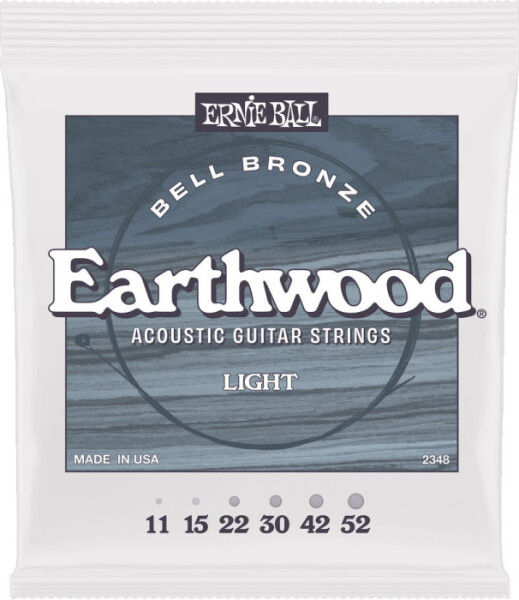 Ernie Ball 2348 Light Earthwood Bell Bronze Acoustic Guitar Strings 11-52