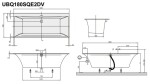 VILLEROY & BOCH - Squaro Edge 12 Vana 180x80x45 cm, Quaryl, bílá UBQ180SQE2DV-01