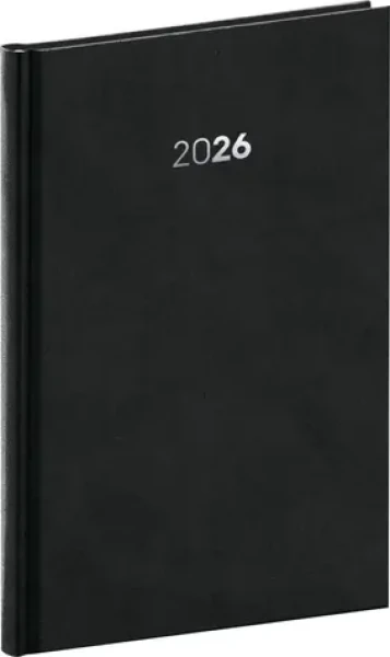 NOTIQUE Týdenní diář Balakon 2026, černý, 15 x 21 cm (PGD-TA5BA-6120)