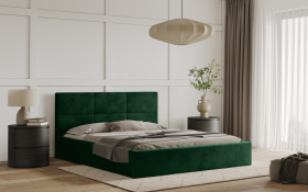 FRONTI Postel TIVOLI 180x200 zelená s úložným prostorem