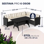 Melfin Zahradní ratanová sestava Kristian - černá