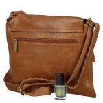 Trendy dámská koženková crossbody kabelka Mitta, hnědá