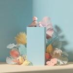 Kay Bojesen Dřevěný ptáček Liv a Lykke Soft Pink, růžová barva, dřevo