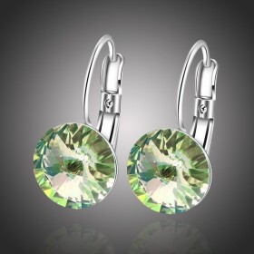 Náušnice Swarovski Elements Amanda Emerald, Zelená