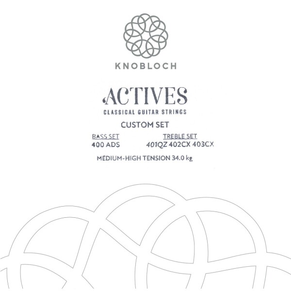 Knobloch ACTIVES Double Silver Bass Set Medium-High Tension 34.0