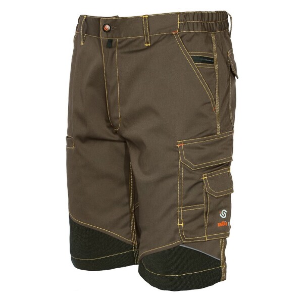 Kalhoty bermudy stretch 8834B khaki-černé XL khaki-černé