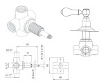 SAPHO - ANTEA podomítkový přepínač, páčka, bronz DEVIN106