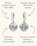 Royal Fashion stříbrné pozlacené náušnice Swarovski DES0253-WT-WG