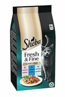 Sheba kapsa Fresh&Fine mix losos,tuňák,pstruh 6x50g