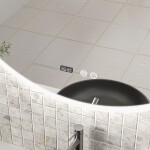 Erga Deam, kulaté LED zrcadlo 90cm, 3 barvy světla, přední osvětlení, vyhřívací podložka proti zapaření, ERG-V01-Deam-9090-CL ERG-V01-DEAM-9090-CL
