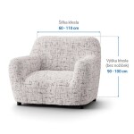 Bielastické potahy VITTORIA smetanová relaxační křeslo (š. 70 - 90 cm)