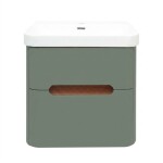 Koupelnová skříňka s umyvadlem SAT Fusion 57,5x53x45 cm eukalyptově zelená mat SATFUSION260EZMW SATFUSION260EZMW