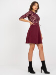 Dámské šaty LK SK 506582 vínové - Lakerta 42/XL