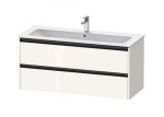 DURAVIT - Ketho.2 Umyvadlová skříňka 55x121x48 cm, 2 zásuvky, lesklá bílá K25265022220000