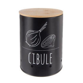 Kulatá plechová dóza CIBULE Black