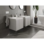 MEXEN/S - Rivel koupelnová skříňka 50 cm s umyvadlem Otis, 1 šuplík, reliéf , šedá mat/bílá mat 91A20-05047-1-BF62-W18M01