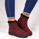 Nepromokavé sněhové boty na zip NEWS W EVE181C burgundy 37