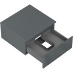 MEXEN/S - Rivel koupelnová skříňka pod umyvadlo 50 cm s deskou, 1 šuplík, reliéf , grafit mat 91A20-05023-1-BFC66