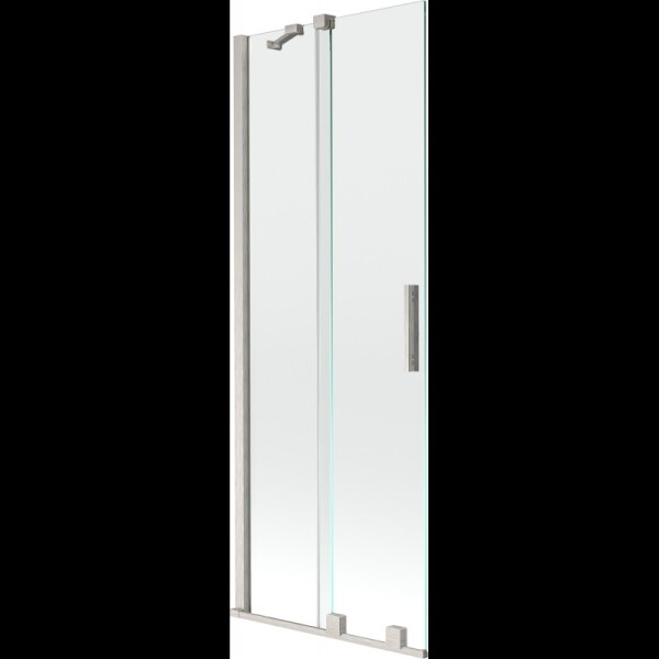 MEXEN/S - Velar dvoukřídlá posuvná vanová zástěna 70 x 150, transparent, nikl kartáčovaný 896-070-000-01-97
