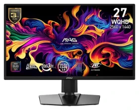 26.5" MSI MAG 272QPDE QD-OLED X24 černá / Herní monitor / WQHD / QD-OLED / 240 Hz / 0,03 ms / HDMI+DP+USB-C / VESA (MAG272QPDEQD-OLEDX24)
