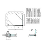 POLYSAN - FORTIS čtvercový sprchový kout 1200x1200 L varianta FL1012LFL3512