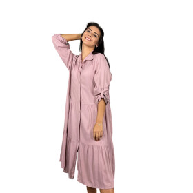 HOSH Dámské košilové šaty FATE Velikost: XL/XXL, Barva: Starorůžová