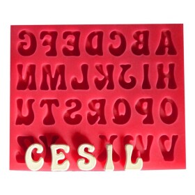 Cesil Silikonová forma Velká abeceda zakulacená 1,8 cm