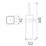 Nimco Kibo chrom toaletní wc kartáč Ki 14094K-26 Ki 14094K-26
