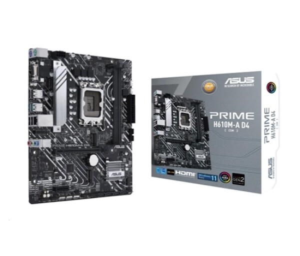 ASUS MB Sc LGA1700 PRIME H610M-A DDR4-CSM, Intel H610, 2xDDR4, 1xDP, 1xHDMI, 1xVGA, mATX EDF_431661