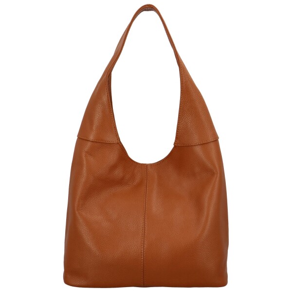 Velká dámská kožená kabelka Hayley, hnědá