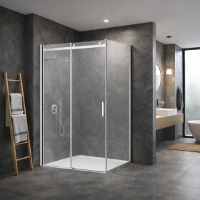 HOPA - Pevná boční stěna PANEL BELVER CHROM NEW - Barva rámu - Chrom/Leštěný hliník (ALU), Pevná stěna - 90 Směr zavírání - Univerzální Levé / Pravé, Výplň - Čiré bezpečnostní sklo - 8 mm BCBELV90PSCCN