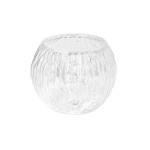 Storefactory Skleněný svícen na čajovou svíčku Skirebo Large, čirá barva