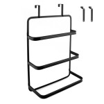 Dveřní věšák na ručníky černý AWD Interior 1875 AWD02091875