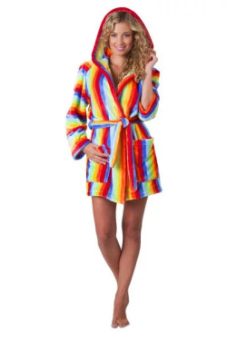 Dámský župan Capri 3456 3/4 - Vestis duhové pruhy XL