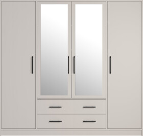 Šatní skříň Smart SR1 Varianta: Se zrcadlem, Barva korpusu + barva dveří: Kašmír