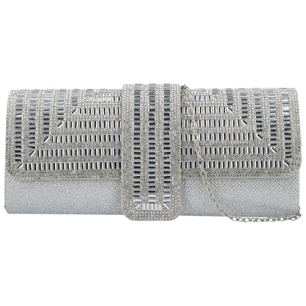 Módní dámské psaníčko Michelle Moon Asiri, stříbrné