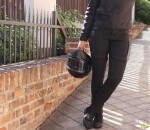 Dámské džíny na moto Trilobite Parado monolayer Aaa slim fit ladies jeans black (Prodloužené) - 32 / černá