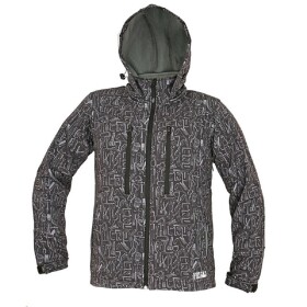 Bunda LUTTON softshellová 3 vrstvá celopotištěná s TPU membránou 100 % polyester černá 3XL černá