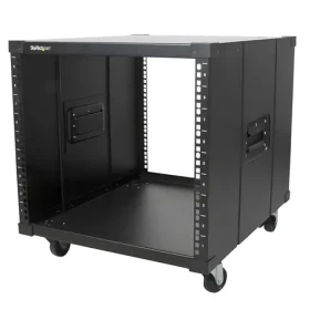StarTech Portable Server Rack 9U černá / Stojanový rack / 19" / nosnost 99,8 kg / pojízdný (RK960CP)