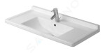 DURAVIT - Starck 3 Umyvadlo 850x485 mm, s přepadem, s otvorem pro baterii, bílá 0304800000