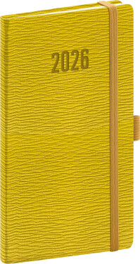Diář 2026: Rivoli - žlutozelený, kapesní, 9 x 15,5 cm