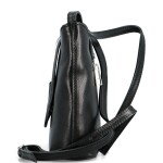 Luxusní dámská kožená crossbody kabelka Feebe, černá