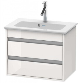 DURAVIT - Ketho Umyvadlová skříňka Compact 48x60x39 cm, 2 zásuvky, lesklá bílá KT645202222